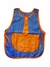 Delantal Pechera Jardín azul a cuadros Con Corbata Naranja - comprar online