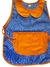 Delantal Pechera Jardín azul a cuadros Con Volado Naranja en internet