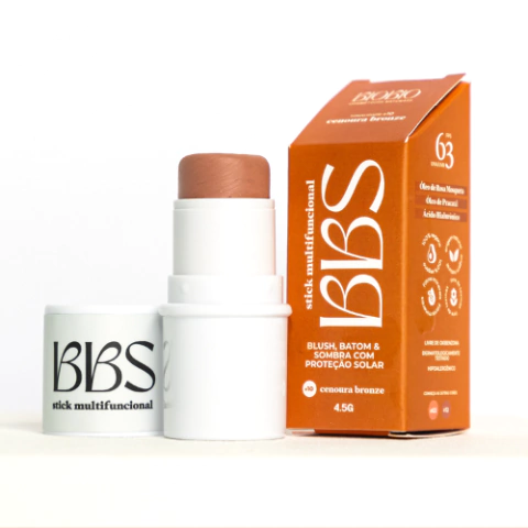 BBS - 4X1 - BLUSH, BATOM E SOMBRA - FPS 63 CENOURA BRONZE