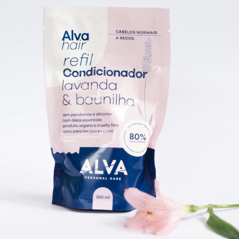 REFIL - Condicionador cabelos normais e secos - Lavanda e Baunilha - 250ml - Alva - comprar online