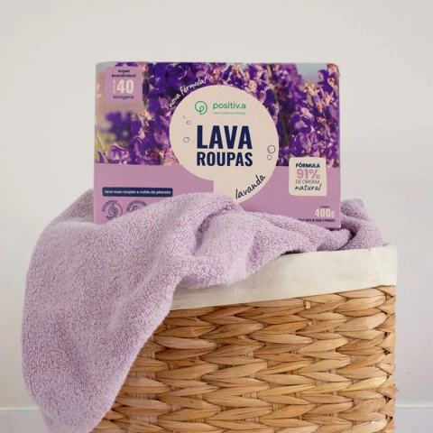 Lava roupas em pó - lavanda - 400g