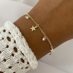 Pulsera Bañada en Oro 16 a 20cm (cod 12597)