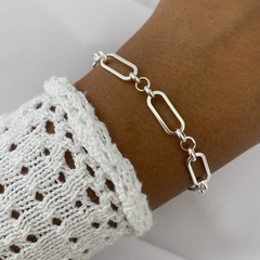 Pulsera Acero Blanco 18 a 21cm (cod 12700)
