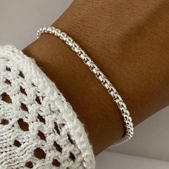 pulsera acero blanco 18cm (cod 13523)