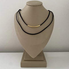 Choker gamuza acero dorado (cod 19602)
