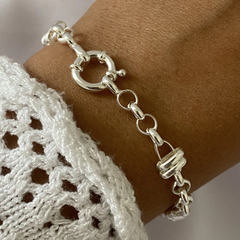 pulsera plata 19cm (cod 14757) - comprar online
