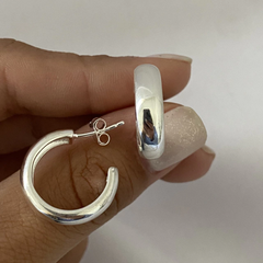 Semi argollas Plata Par (cod 15440)
