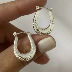 Argollas acero blanco 16mm par (Cod 15650)