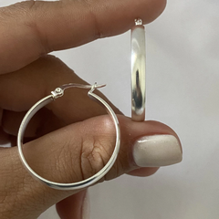 Argollas acero blanco 28mm par (cod 15687)