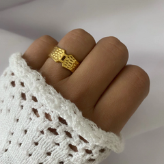 Anillo acero dorado (cod 15730)