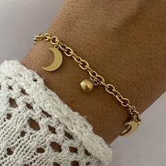 Pulsera Acero Dorado 18cm (cod 16566)