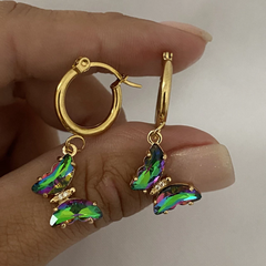 Argollas acero dorado 15mm par (cod 16580)