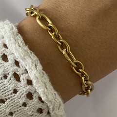 Pulsera Acero Dorado 19cm (cod 17109)