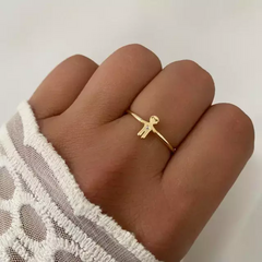 ANILLO ACERO DORADO (COD 17150)