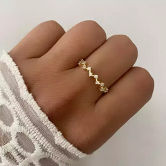 ANILLO ACERO DORADO (COD 17151)
