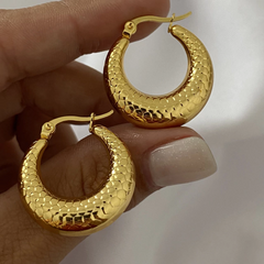 Argollas Acero Dorado 23mm par (cod 17284)