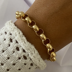 Pulsera Acero Dorado 22cm (cod 17400)