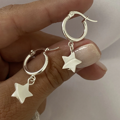 Argollas acero blanco 13mm Par (cod 18065)