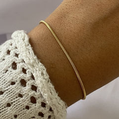 Pulsera acero dorado 18cm (cod 18076)