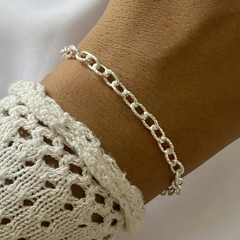 Pulsera acero blanco 17 a 20cm (cod 18184)