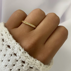 Anillo acero dorado (cod 18014)