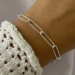 Pulsera acero blanco 18 a 20cm (cod 18433)