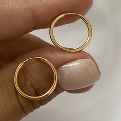 Argollas oro 18k 14mm par (cod 18215)