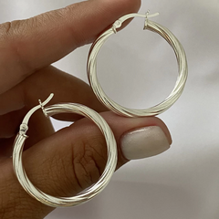 Argollas Plata 29mm par (cod 18763)