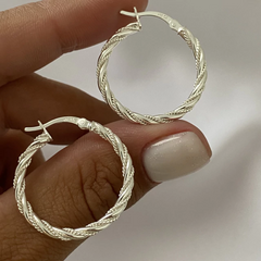 Argollas Plata 24mm par (cod 18772)