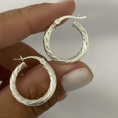 Argollas Plata 19mm par (cod 18804)