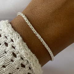 Pulsera Acero Blanco 18cm (cod 18934)