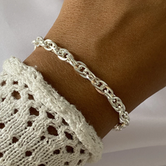 Pulsera Acero Blanco 20cm (cod 18953)