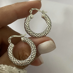 Argollas Plata 21mm par (cod 18974)