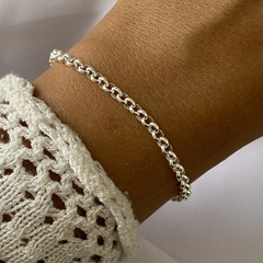 Pulsera Acero Blanco 20cm (cod 19009)