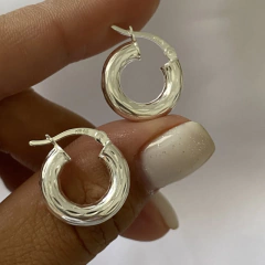 Argollas Plata 16mm par (cod 19011)