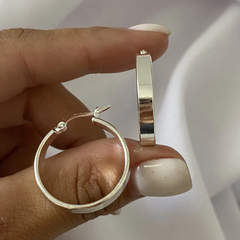 Argollas acero blanco 25mm par (cod 19033)