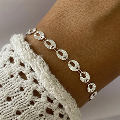 Pulsera Acero Blanco 18 a 21cm (cod 19049)