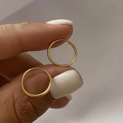 Argollas oro 18k 12mm par (cod 19059)