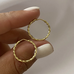 Argollas oro 18k 17mm par (cod 19063)