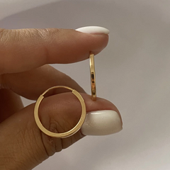 Argollas oro 18k 18mm Par (cod 19064)