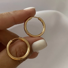 Argollas oro 18k 21mm par (cod 19065)