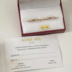 Argollas oro 18k 21mm par (cod 19065) - comprar online