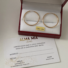 Argollas oro 18k 28mm par (cod 19068) - comprar online