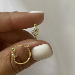 Argollas oro 18k 13mm par (cod 19069)