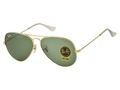ÓCULOS DE SOL AVIADOR DOURADO VERDE na internet
