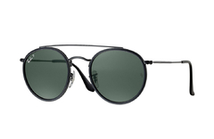 ÓCULOS DE SOL ROUND DOUBLE BRIDGE PRETO - comprar online