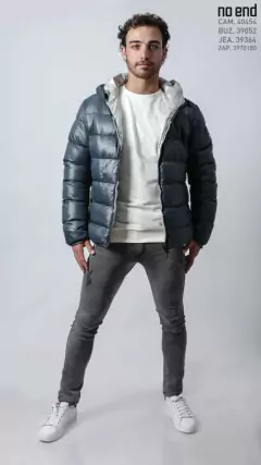 Campera cierre 2 tonos 40454