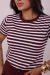 T-SHIRT LISTRADA - VINHO SENSUALE na internet