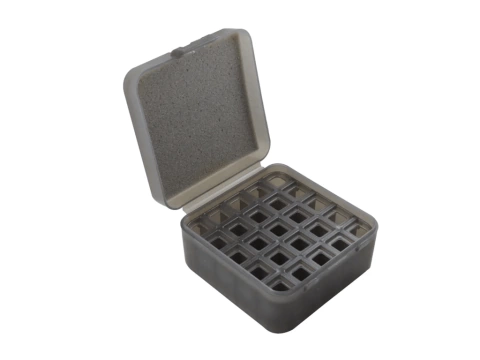 Caixa de Munição para 25 Cartuchos Cal. 12/36 Shotgun - Fume - Bazar Militar - Manaus - Amazonas - Shotgun - Equipamento Tático - Militar - CAC - Stand - Atirador - Transporte - Munição - Porta Munição - Caixa de Munição - Caixa de Transporte