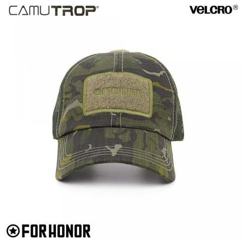 Boné Tático em Ripstop Com Tela Forhonor - Camuflado Camutrop - Bazar Militar - Manaus - Amazonas - For honor - Tático - Boné - Boné Tático - Dia á Dia - CAC - Stand - Atirador - Telado - Boné Telado - Airsoft - Camuflado - Boné Camuflado
